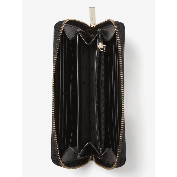 New Kate Spade Leila Large Continental Wallet Pebble Leather Black - Picture 2 of 2